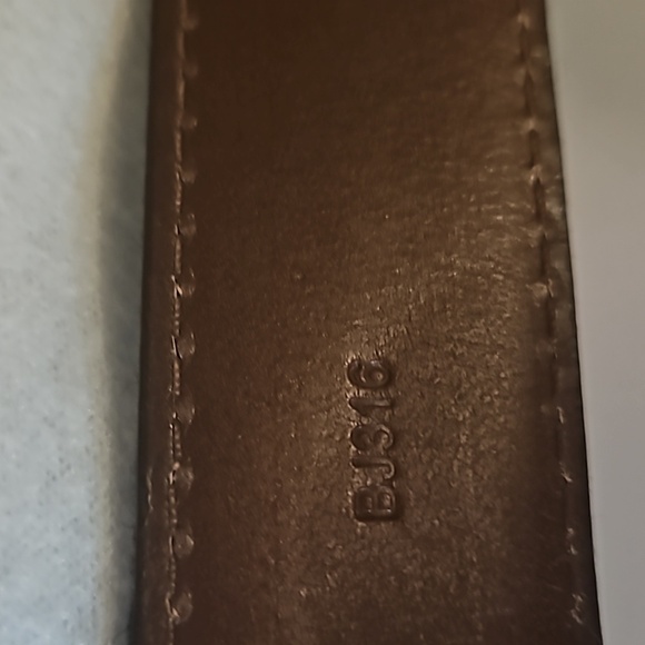 J Crew Moon Plaid Genuine Leather Belt sz 34 Brass hardware  Pre-owned - Picture 9 of 10